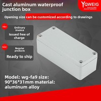 Boîtier de jonction WG-FA9 en aluminium moulé thermolaqué 90*36*31mm pour étanchéité de câbles extérieurs et répartition de fils Chine