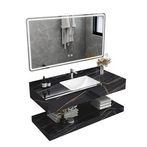 <span class=keywords><strong>Mobile</strong></span> da <span class=keywords><strong>Bagno</strong></span> a 2 Ripiani con Lavabo, Lavandino in Ceramica Bianca e Set Vanity Impermeabile per <span class=keywords><strong>Bagno</strong></span> - Product Image 4