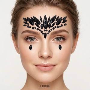 Pegatina de Cristal Autoadhesiva para el Cuerpo |   Pezoneras Brillantes para Halloween, Carnaval y Festivales de Música - Product Image 1