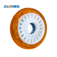 Roues lumineuses LED magnétiques sans batterie, conformes aux normes d'exportation, en PU, couleur/taille personnalisables, durables, imperméables, légères et respirantes pour roller