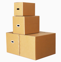 Cartons ondulés personnalisés de haute qualité avec poignées Boîtes mobiles portables de taille moyenne Ventes directes d'usine