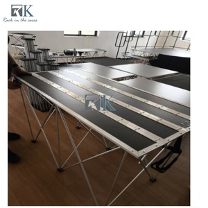 High Quality Aluminum Alloy <b>Foldable</b> DJ <b>Table</b> With Folding Riser Stands - Product Image 2