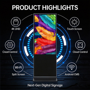 Afficheur numérique LCD vertical à écran tactile de haute qualité pour intérieur, 32, 43, 50, 55, 65, 75 pouces, kiosque d'affichage publicitaire - Product Image 2