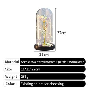 Custom Valentines Day Gift Rose Dome Dried Flower Women Light Plastic Rose Gift With <b>Box</b> - Product Image 2