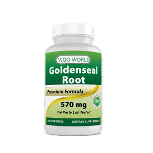 Berberine Capsule Goldenseal Powder untuk Kesehatan Hati Suplemen Perawatan Berat Badan Akar Burdock Kuning Yang Lebih Baik