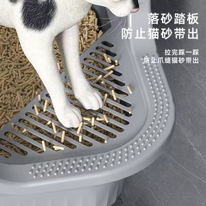 <b>Extra</b> <b>Large</b> Cat Litter <b>Box</b>, Splash-Proof Semi-Enclosed Cat Toilet, <b>Extra</b> <b>Large</b> Open Maine Coon Giant Cat Litter <b>Box</b> - Product Image 3