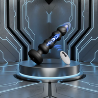 Ferngesteuerter Silikon-Analplug mit Stoßfunktion, Vibrationsmodi, Prostatamassagegerät für Männer und Frauen, Dildo-Gürtel