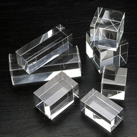 Vente en gros de blocs de cristal K9 vierges de haute qualité 5*5*10cm, cube de cristal en verre populaire, blancs pour gravure laser 3D à vendre