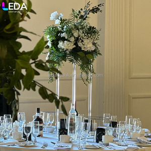 Support à fleurs en acrylique transparent de luxe LEDA, haute qualité, vente chaude, décoration de mariage - Product Image 2