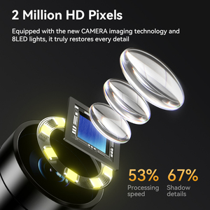 Hệ thống camera nội soi ống dẫn công nghiệp OEM/ODM, ống kính kép 8.5mm, độ dài 1.5m, bán cứng, màn hình 4.3 inch, khớp nối linh hoạt - Product Image 4