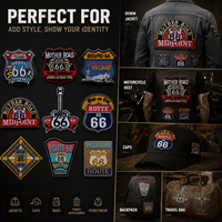 Écussons brodés personnalisables à motif de monuments américains rétro pour vêtements, sacs à dos et badges décoratifs