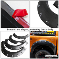 4x4 Auto accessoires voiture passage de roue garde-boue fusées sourcil ABS finition mate adapté pour Nissan Navara D40 2008-2014