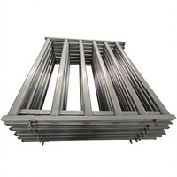 Panneau de clôture en acier pour bétail, 5 rails, galvanisé à chaud, clôture de cour pour bétail, panneaux de corral robustes pour les élevages de bovins