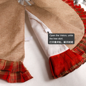 Nouvel tablier de style écossais en lin avec motif écossais rouge, tablier de Noël, fournitures de décoration de Noël - Product Image 4