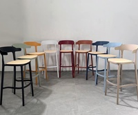 Tabouret de bar en plastique de haute qualité chaise imperméable en plastique extérieur chaises restaurant tabouret de bar maison chaise haute avec bras