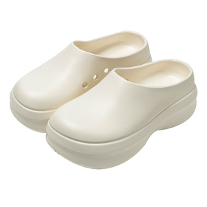 Chaussures de chef unisexes, été, extérieur, semelle épaisse, hauteur accrue, antidérapantes, couvre-orteils, pantoufles EVA confortables, douces, paresseuses, à enfiler - Product Image 1