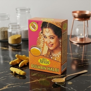 Poudre de Curcuma Bio Afrin Dulhan Haldi pour Clarifier la Peau, Masque Facial Purifiant, Exfoliant Doux, Booster de Teint pour Femmes - Product Image 3