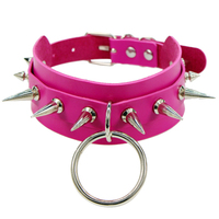 Collier en cuir PU style punk sexy, attaches BDSM, entraînement SM, collier de flirt, jouets sexuels pour femmes et gays