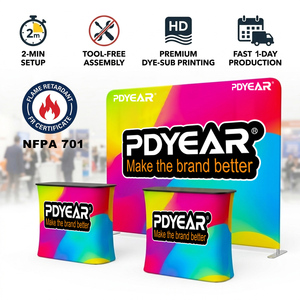 Espositore <span class=keywords><strong>Roll</strong></span>-<span class=keywords><strong>up</strong></span> Pop-<span class=keywords><strong>up</strong></span> per Fiere ed Eventi, 8ft 10ft 20ft, <span class=keywords><strong>Stand</strong></span> Espositivo con <span class=keywords><strong>Banner</strong></span> in Tessuto Tensionato - Product Image 2