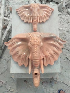 Pared decorativa mármol natural animal cabeza <span class=keywords><strong>de</strong></span> león escultura pared colgante cabeza <span class=keywords><strong>de</strong></span> león - Product Image 6