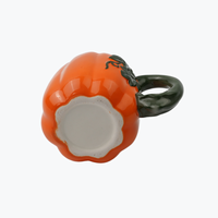 2025 mejor venta creativa 3D porcelana calabaza taza novedad otoño cosecha taza de café para el Día de Acción de Gracias microondas seguro