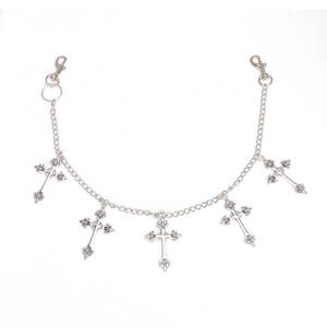 <b>Cross</b> Pendant Pants <b>Chain</b> Zinc Alloy Unisex Street Style Fashion Accessory - Product Image 5