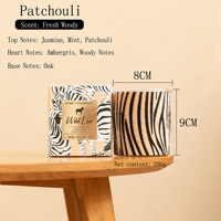 Bougie parfumée moderne en cire de soja, motif léopard, luxe, 200g, type tealight
