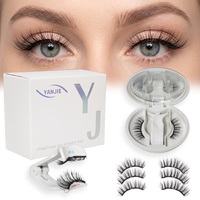 Ensemble de cils magnétiques souples réutilisables, sans colle, format voyage, applicateur de faux cils, imperméables, courbure D, certifiés CE
