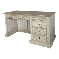 FH1211 Bureau d'écriture et d'étude en bois massif, style rétro américain St. James, design mi-siècle, bureau de direction pour villa