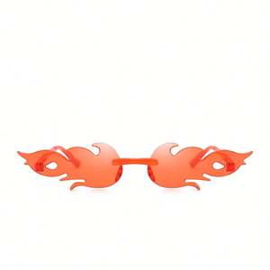 Lunettes de soleil amusantes sans monture, style punk flamme, personnalisables avec logo, pour hommes et femmes, collection 2025 – Idéales pour les fêtes et promotionnelles - Product Image 5