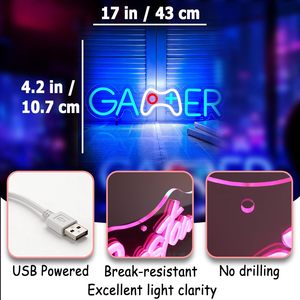 Gamer Letreros Neon LED indoor hanging ambient light shop <b>sign</b> wall decoration light entrance indicator light luminous <b>sign</b> - Product Image 3