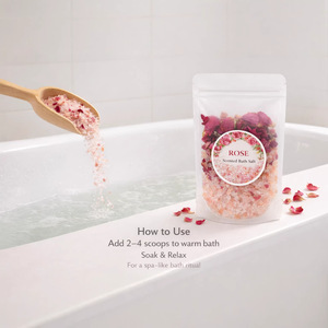 <span class=keywords><strong>Sel</strong></span> de bain aux fleurs séchées naturelles pour un spa de luxe à domicile, apaisant pour la peau, soulagement du stress, vente en <span class=keywords><strong>gros</strong></span>, étiquette privée, emballage personnalisé - Product Image 3