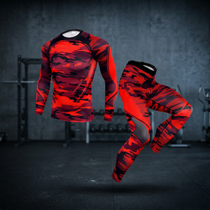 Camiseta de Compresión Deportiva de Alta Calidad para Hombre y Leggings de Yoga, Spandex/Poliéster Sólido, Elástico en Cuatro Direcciones, Secado Rápido - Product Image 4
