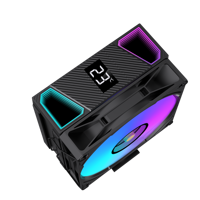 Refroidisseur d'air pour processeur RGB Lovingcool 120 mm, 4 caloducs en cuivre, connecteur 4 broches, tension 5 V, interface d'alimentation 3 broches, refroidissement PC pour ordinateur