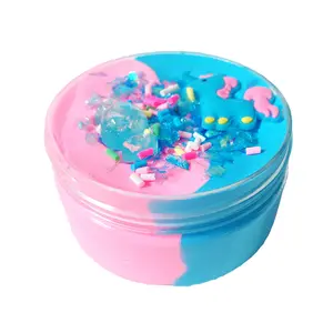 Kit de couleurs pour bricolage, jouet à faire soi-même, soulagement de la pression, bulle à gomme, sable, licorne slime, couleur assortie, accessoires mignons, pâte à modeler/visqueuse