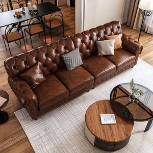 Set Divani Chesterfield Reclinabili Elettrici di Lusso 3 2 1 di Alta Qualità, <span class=keywords><strong>Arredamento</strong></span> di Lusso in Pelle per Soggiorno dal Design <span class=keywords><strong>Contemporaneo</strong></span> - Product Image 6
