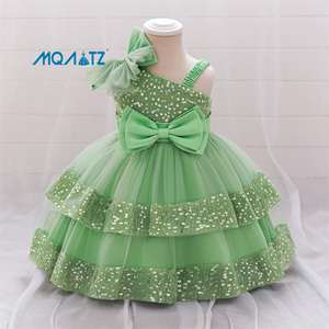 <span class=keywords><strong>Robe</strong></span> Princesse Courte à Paillettes et Épaules Dénudées pour Bébé Fille MQATZ, Style Soirée Enfant, Prix Compétitif, OEM ODM AL195XZ - Product Image 4
