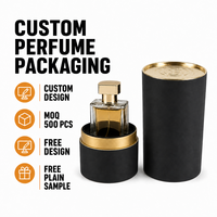 Tube en carton recyclé personnalisé, tube en papier, emballage pour cosmétiques, bougies, parfums, boîte ronde