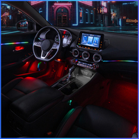 Lumière d'ambiance LED universelle pour l'intérieur de la voiture TMPRO avec contrôle par application Bluetooth, mode de couleur personnalisé pour la plupart des véhicules, amélioration de l'intérieur