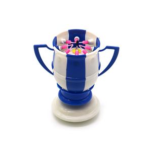 Huaming-trofeo sin humo para fiesta, vela giratoria para cupcakes, asiento redondo, música de fútbol, vela de feliz cumpleaños - Product Image 1