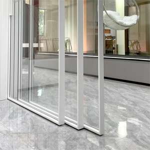 أبواب زجاجية منزلقة بإطار ألمنيوم ضيق جداً مقاومة للماء لغرفة المعيشة والمرآب، زجاج مزدوج مع معالجة حرارية - Product Image 3