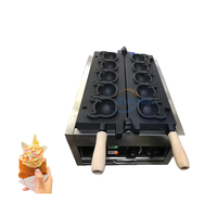 Machine à crêpes de gâteau de forme animale de petite entreprise pour la machine automatique de gaufrier de Taiyaki pour le gaufrier d'ours d'utilisation commerciale