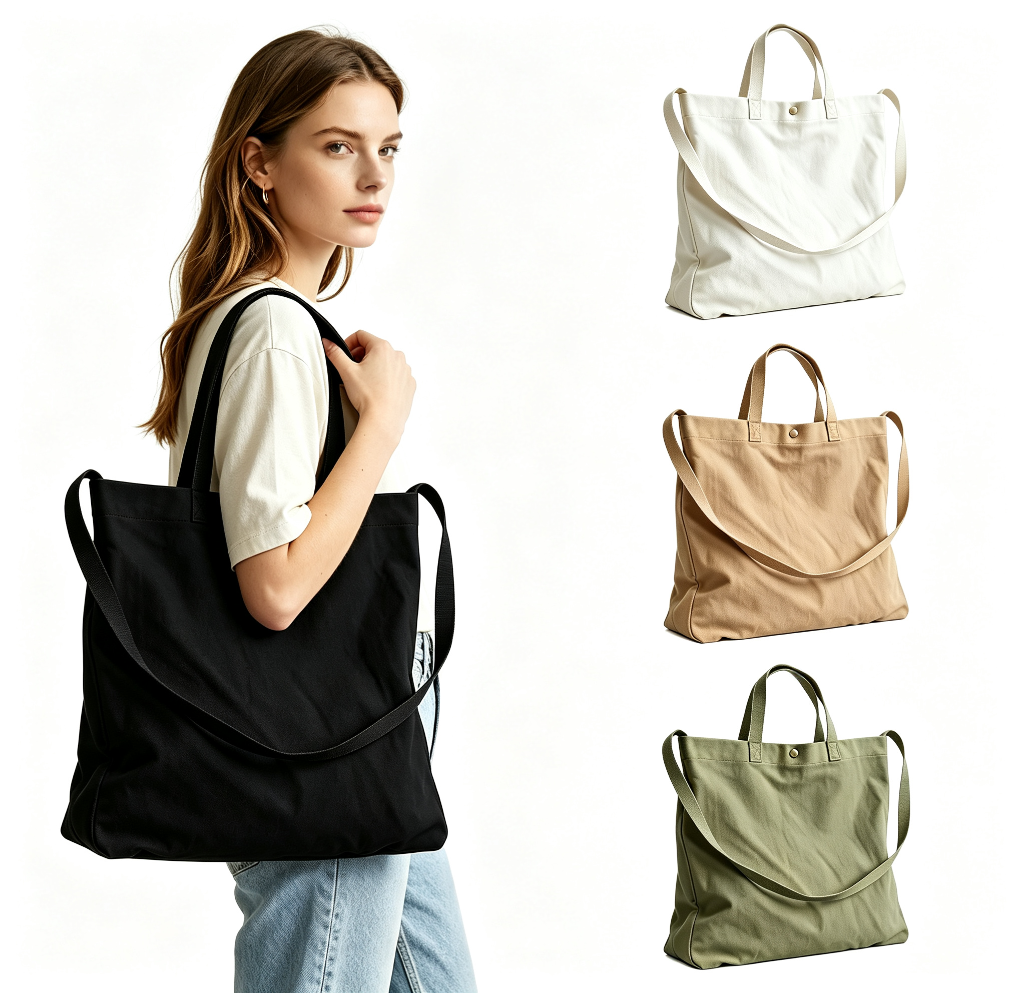 Solid Canvas Waterproof Double Straps