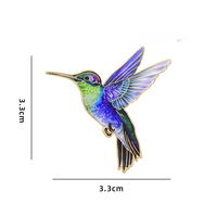 Broche de Solapa con Diseño de Colibrí Tropi-ral y Selvático