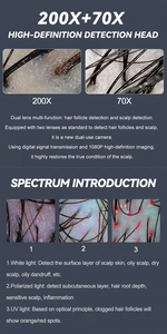 Appareil d'analyse de la peau et des cheveux multifonctionnel 7 en 1, appareil de traitement de la perte de cheveux, meilleur fournisseur d'appareils d'analyse du cuir chevelu anti-perte de cheveux - Product Image 6