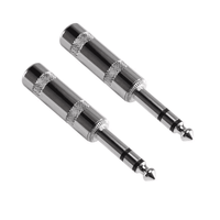 Prise audio OEM CE à faible interférence 1/4 pouce (6,35 mm) plaquée or et nickel, jack mono/stéréo pour câble de raccordement de guitare ESP