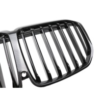 Calandre avant de voiture personnalisée en ABS, motif carbone, ligne simple, 20+ modèles, pour BMW X7 G07
