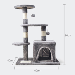 Harga Grosir Mainan Hewan Peliharaan Eur Pet, Mainan Kucing Plush, Penggaruk Kucing, Kandang Kucing, Menara Kucing Kayu Sisal Alami Dengan Harga Murah - Product Image 2