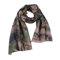 Écharpe Shemagh pour homme en polyester coupe-vent avec grand motif camouflage désertique et forestier, idéale pour l'hiver