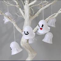 Lumières d'Halloween, Décoration d'Halloween, Lumière fantôme, Lumière d'Halloween à expression mignonne, Lumière souple lumineuse, Accessoires de lieu, Petite veilleuse